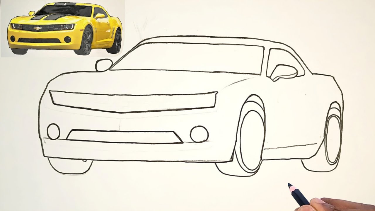 How to Draw a Chevrolet Camaro Car 🔥|Chevrolet Car Drawing | Step by Step Drawing Tutorial video |