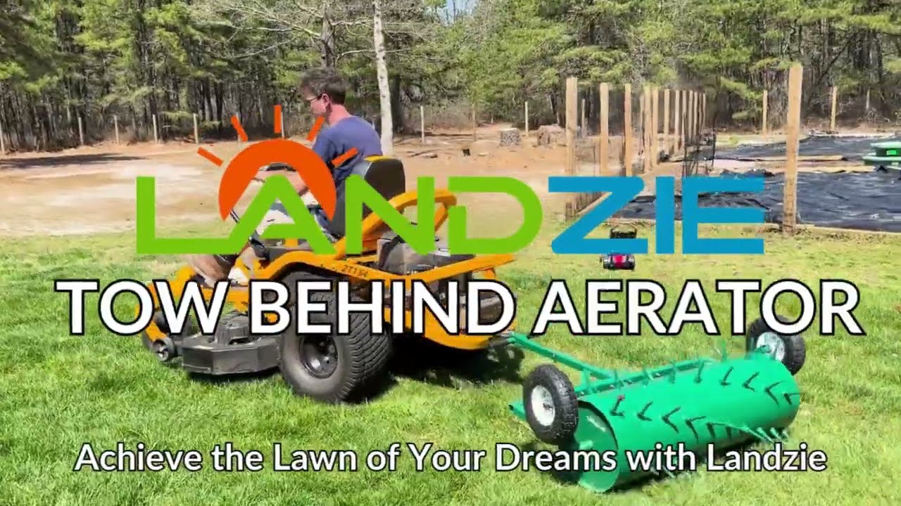 Tow Behind Aerator in Action!