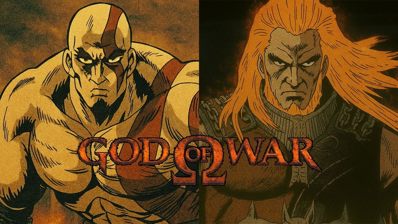 God of War as an 80s Retro Anime