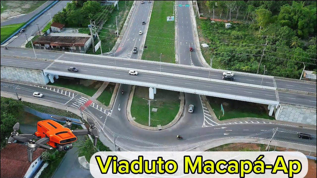 FIMI MINI 3 sobrevoando a Duca Serra e o Viaduto da Integração. Macapá-AP