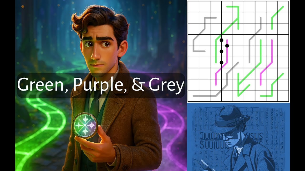 Green, Purple, and Grey: ebiggie paints with colours