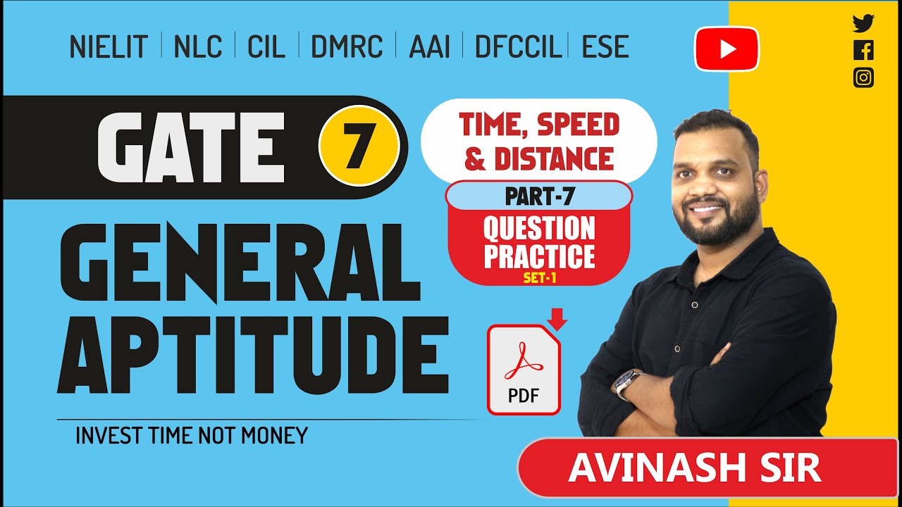 Time, Speed & Distance (Part-7) | Question  Practice(Set-1) | General Aptitude by Avinash Sir