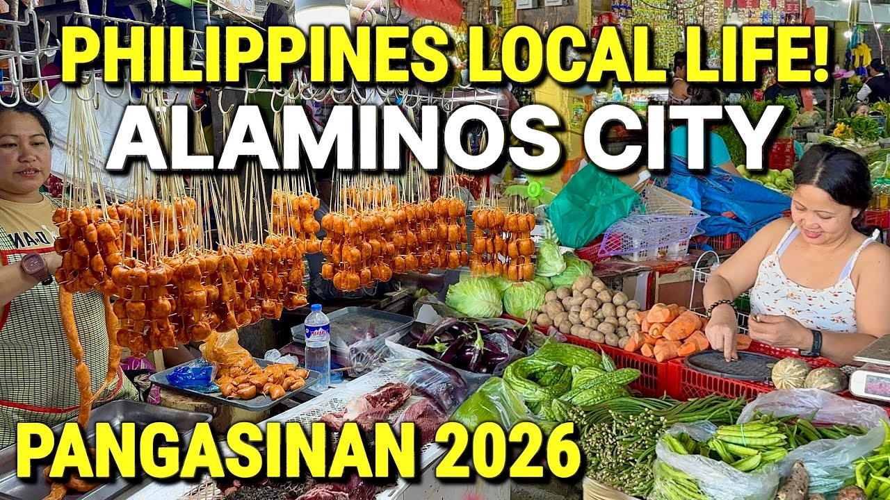 Philippines AMAZING ALAMINOS CITY Food Market & Town Tour 2026 - Pangasinan Province Life