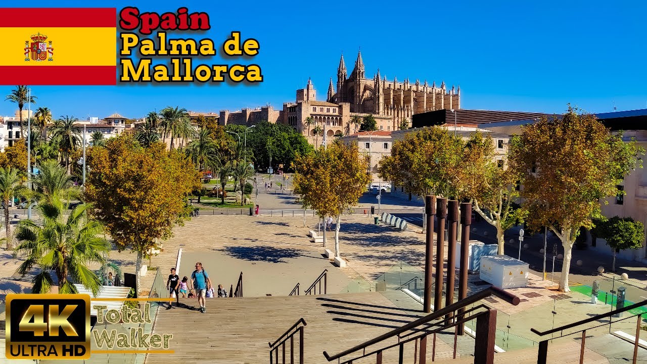 Palma de Mallorca Visual Journey | City Walk | Spain Travel (Majorca) | 4K