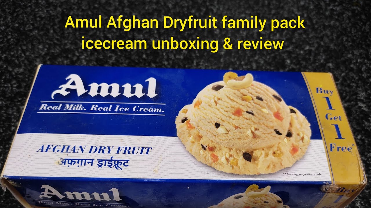 Amul afghan dryfruit family pack icecream unboxing & review/amul afghan icecream/amul ice cream