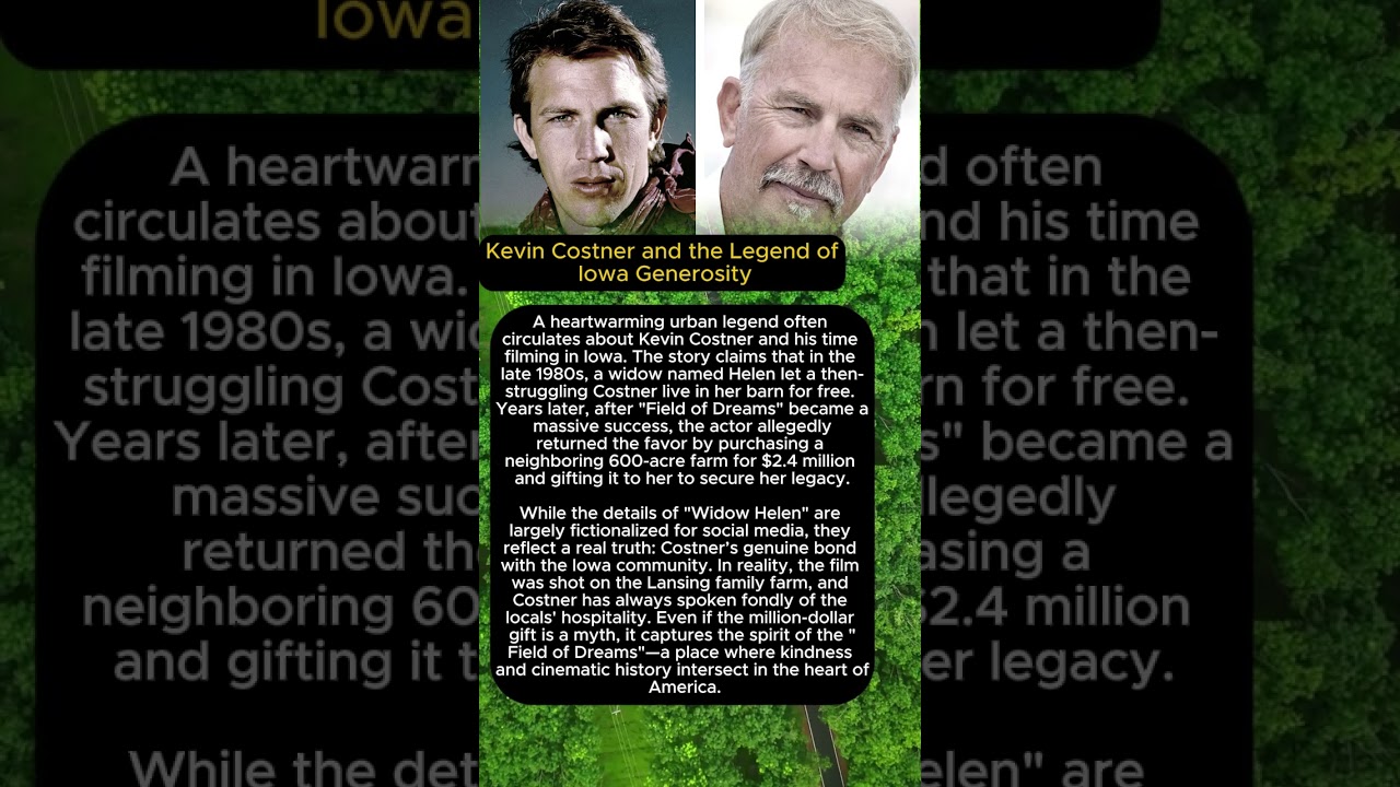 ❤️Kevin Costner and the Legend of Iowa Generosity