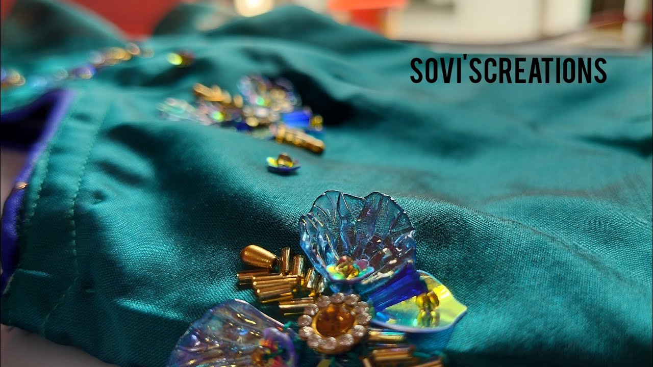 Butterfly brooch embroidery on stitched blouses// how to make butterfly brooch embroidery designs//