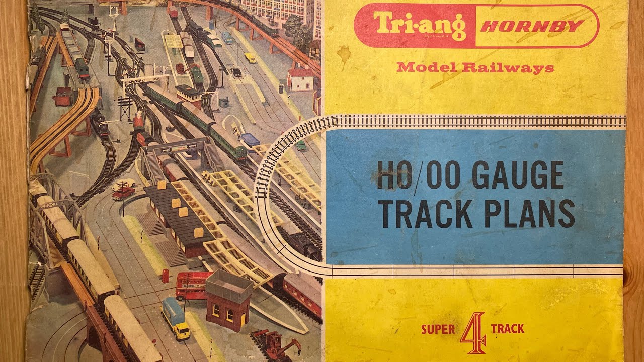 Tri-ang - Hornby Super 4 Track Layout for 00/H0 gauge / scale modelling Track Plans - all pages