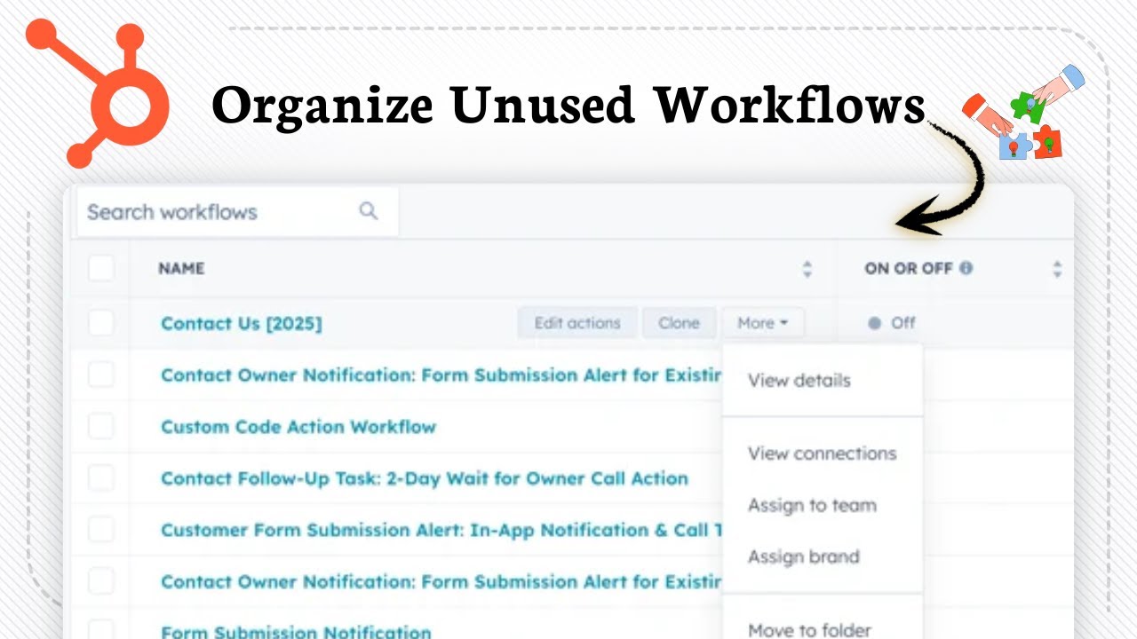 How to move unused workflows in HubSpot (Workflow Cleanup Tips)