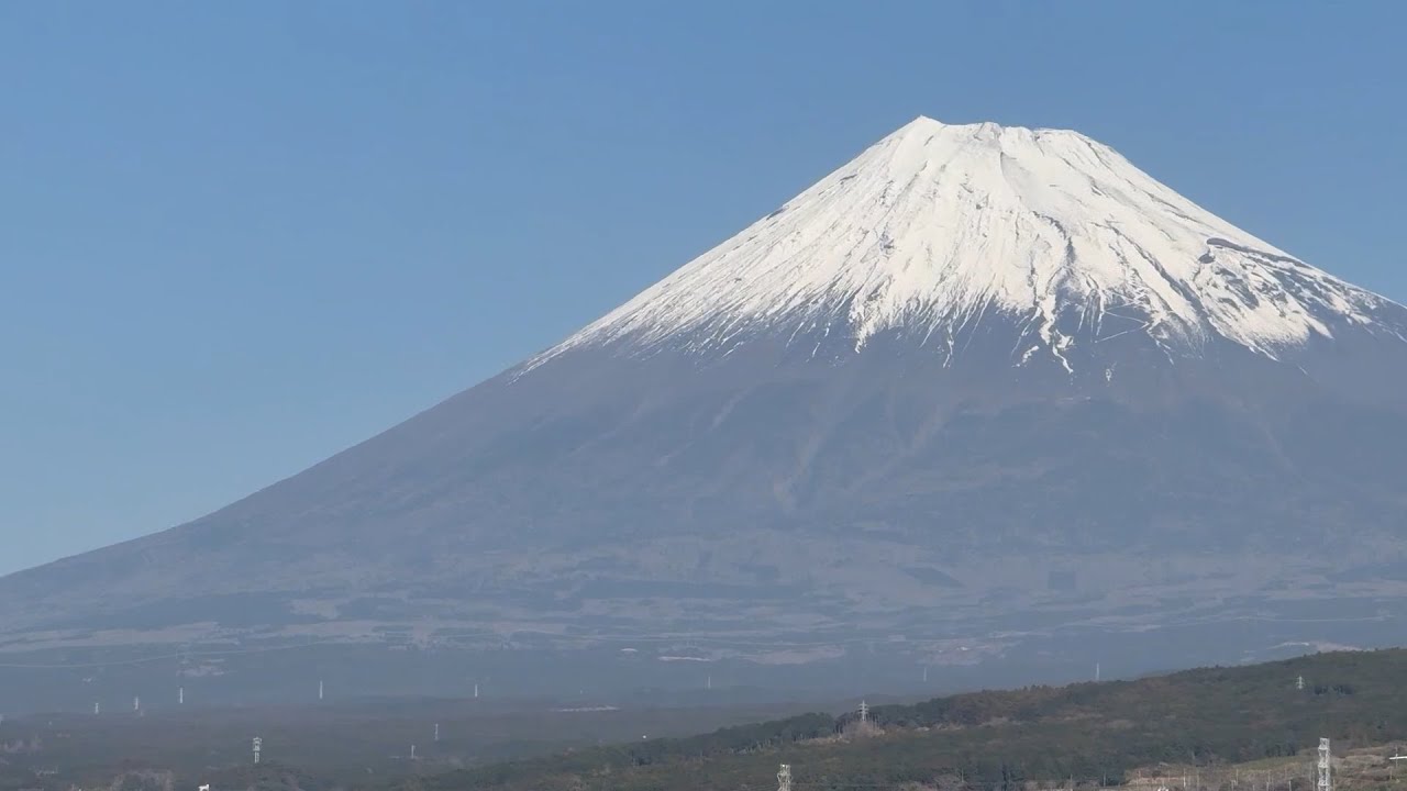 【富士山】晴れ❗️2026年1月18日(日)／三島駅〜富士川水管橋　※5倍ズームの撮影は難しい💦