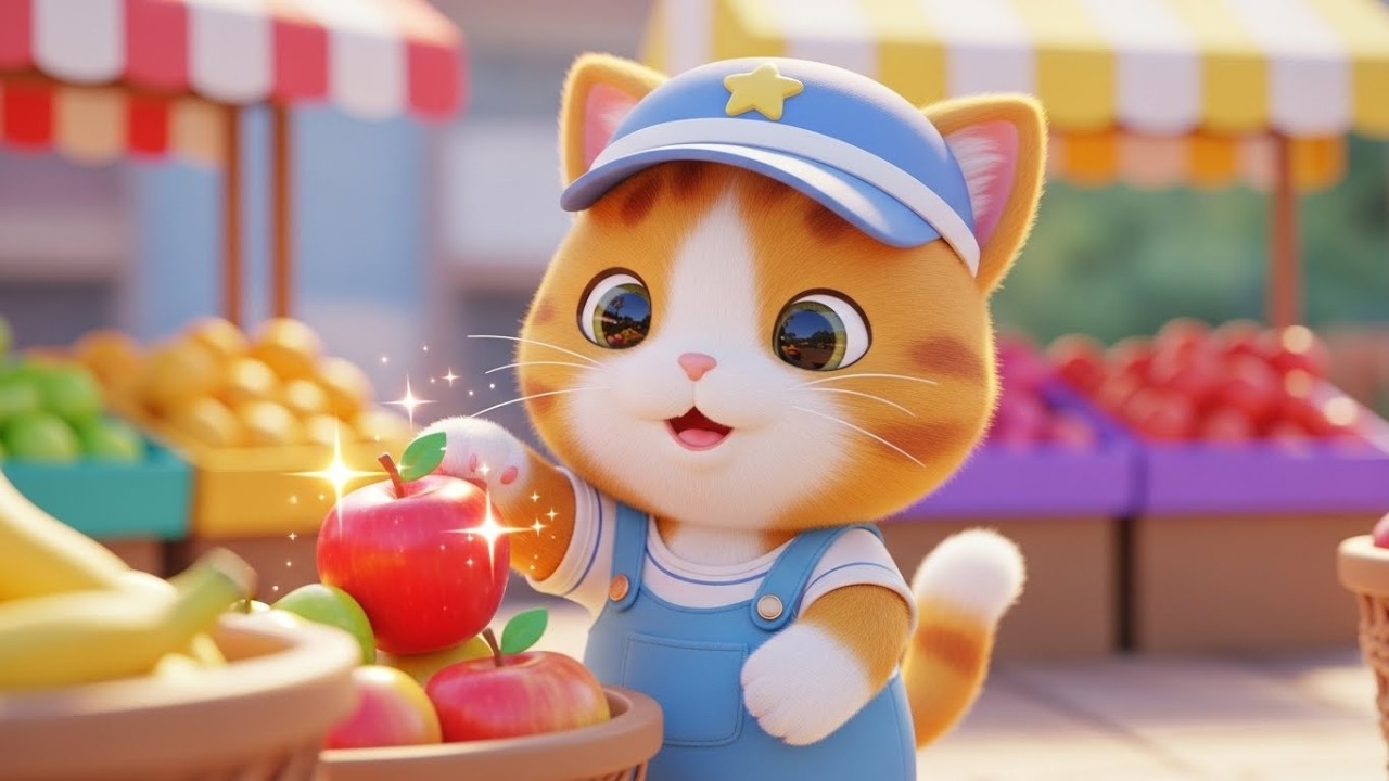 Китти отправляется за покупками на фруктовый рынок 🐱🍎🍓 | Мультфильм для детей и весёлые приключения