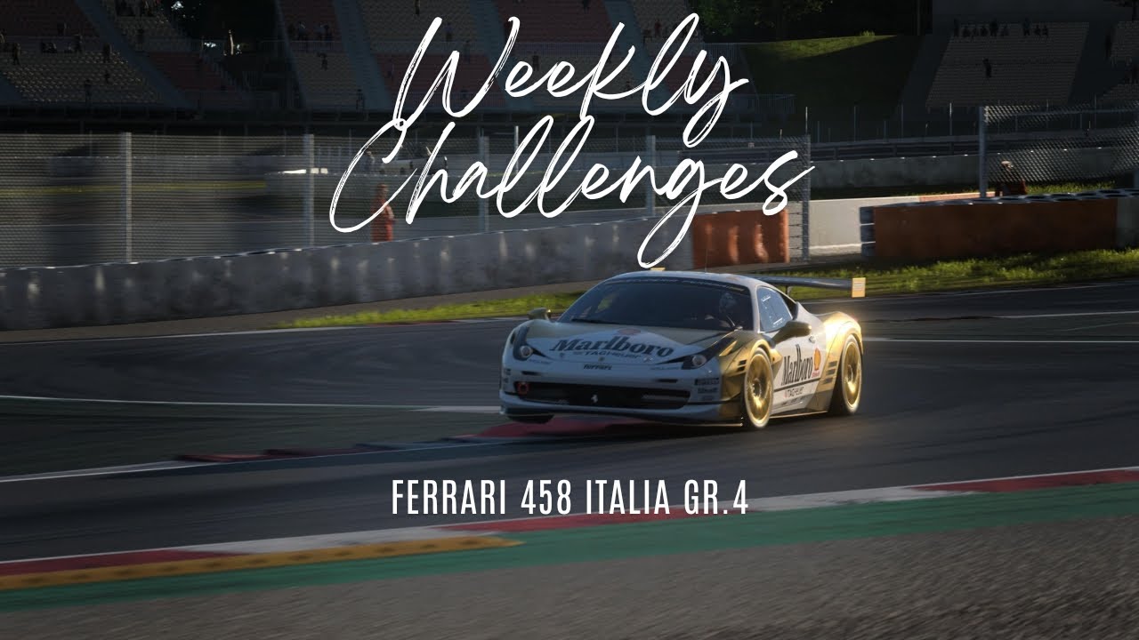Gran Turismo 7 - ❤️Ferrari 458 Italia Gr.4❤️ (Barcelona National) - Lap Time Challenge - Hood Cam