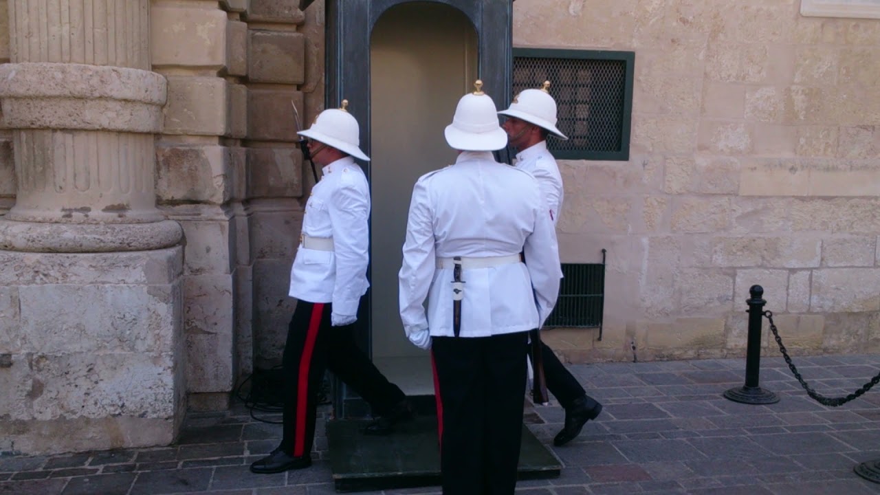 The changing of the guards in Valletta Malta