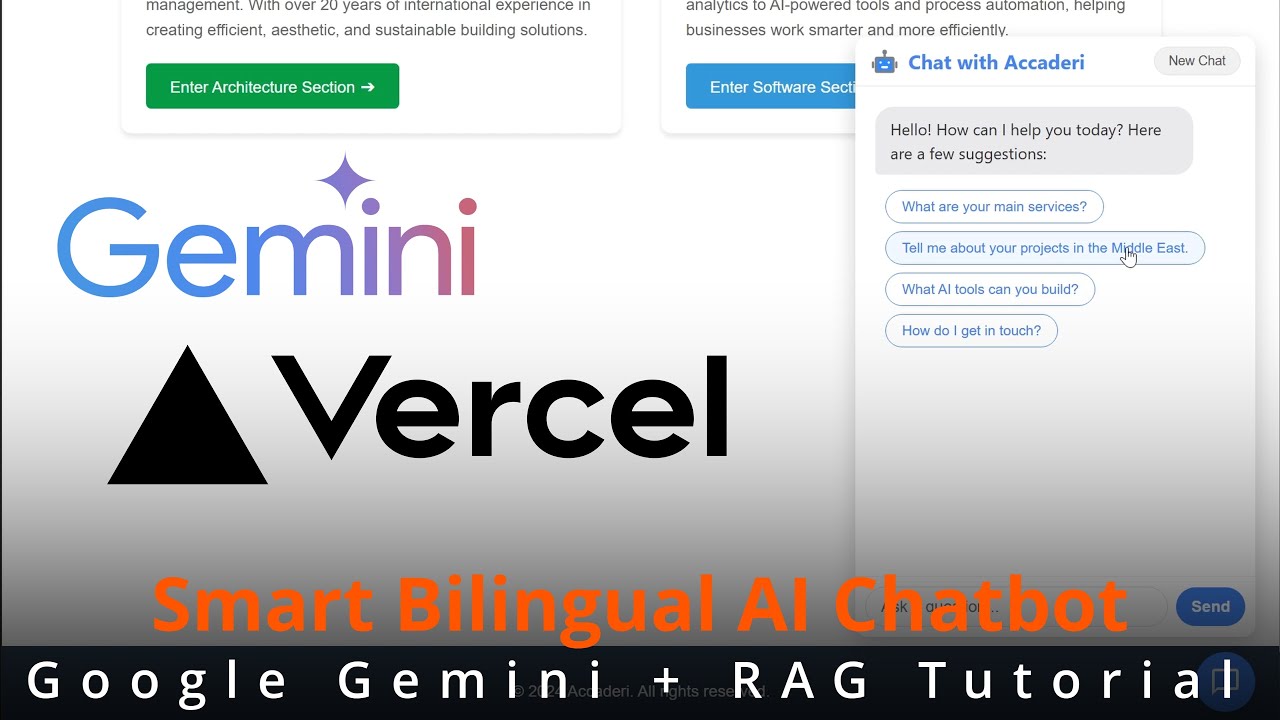 Build a Smart Bilingual AI Chatbot for Your Website | Google Gemini + RAG Tutorial