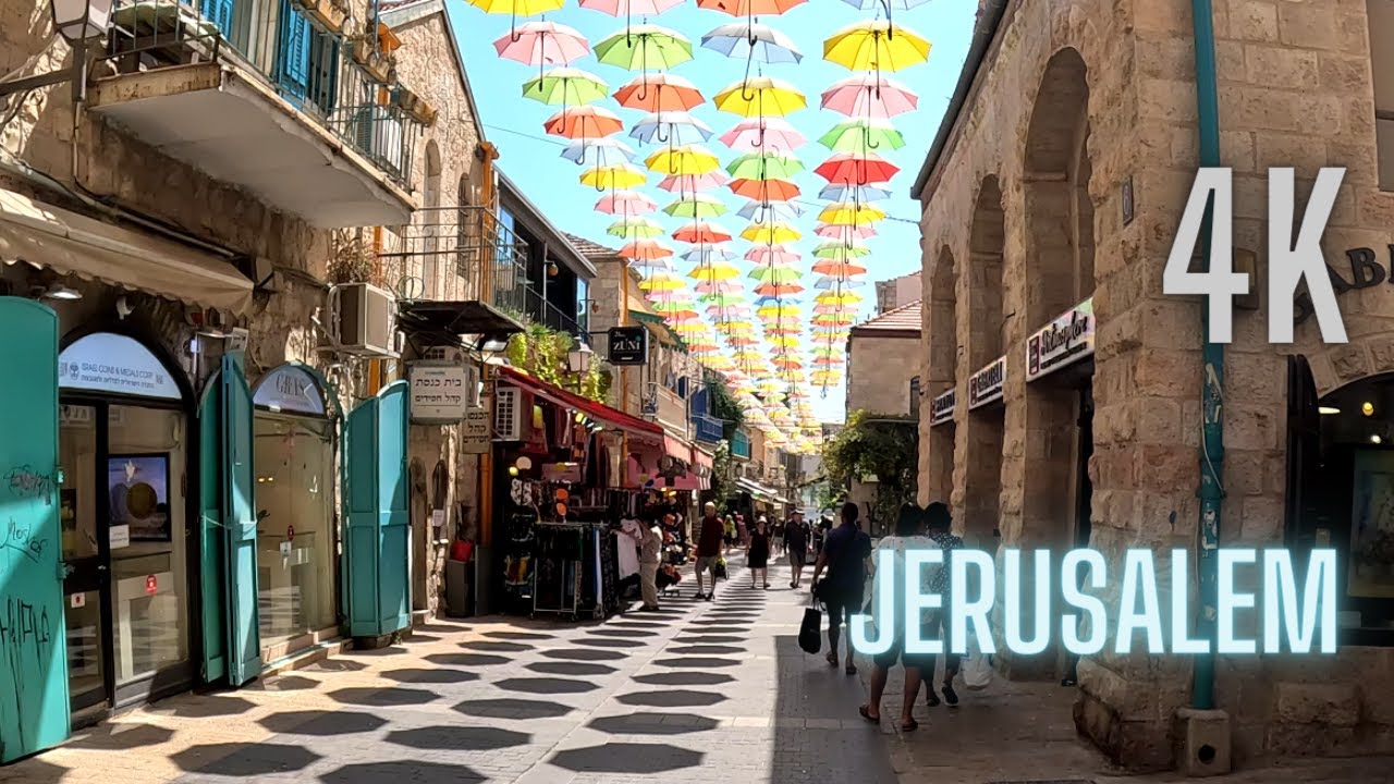 🌆Jerusalem Jaffa Street -  walk 4k - 2023 Relax