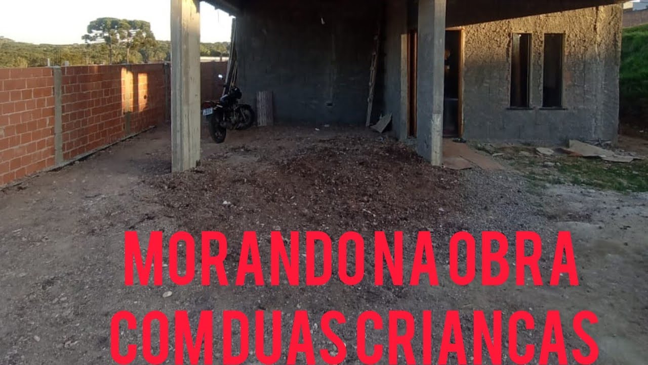 Morando na obra com duas crianças 😱