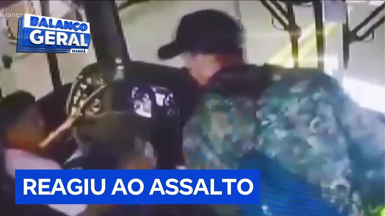 Motorista de ônibus é assaltado e corre atrás de criminoso em Diadema (SP)