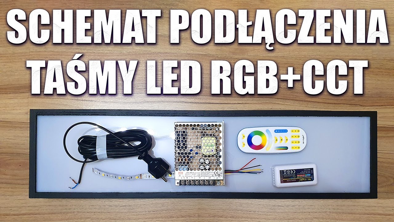 Schemat podłączenia taśmy LED RGB+CCT