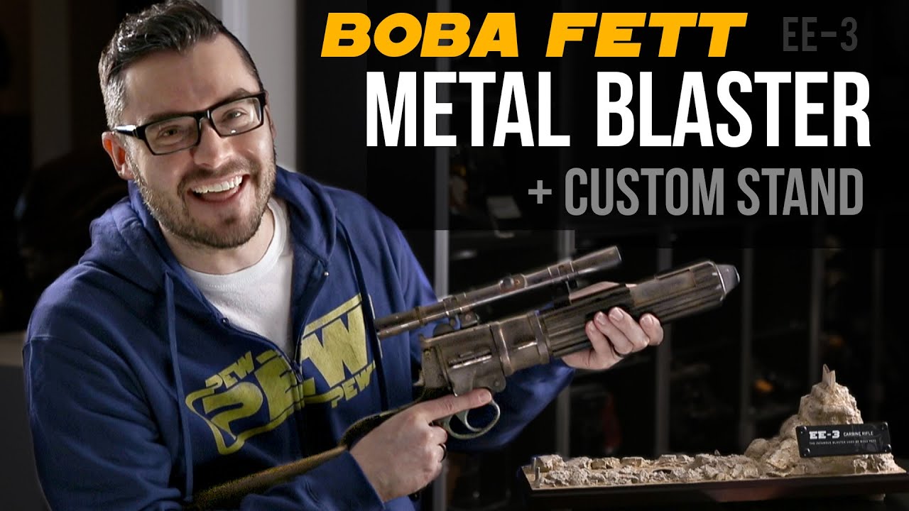 Metal EE-3 Blaster + MAKING Custom Stands ----- Webley Based Boba Fett prop!
