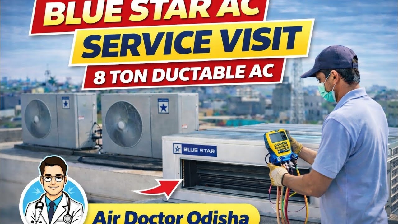 🙏🏻 ଜୟ ଜଗନ୍ନାଥ Blue Star 8 Ton Ductable AC Servicing Visit | Full Inspection | Air Doctor Odisha❄️