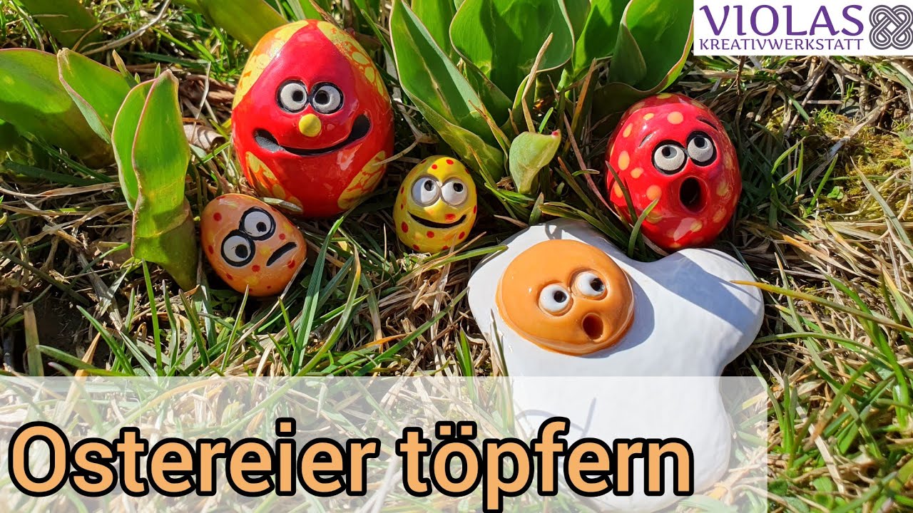 Ostereier töpfern