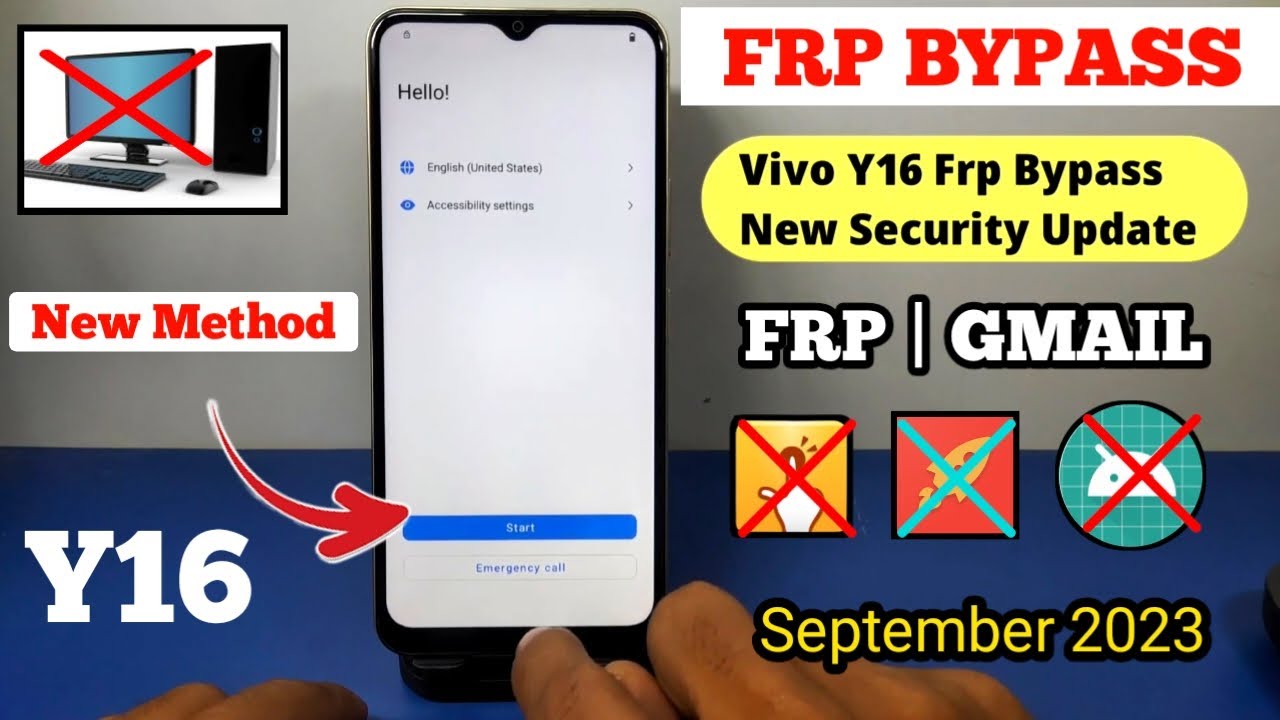 Vivo Y16 Frp Bypass Android 12/13 | New Security 2023 | Vivo Y16 Google Lock Remove | September 2023