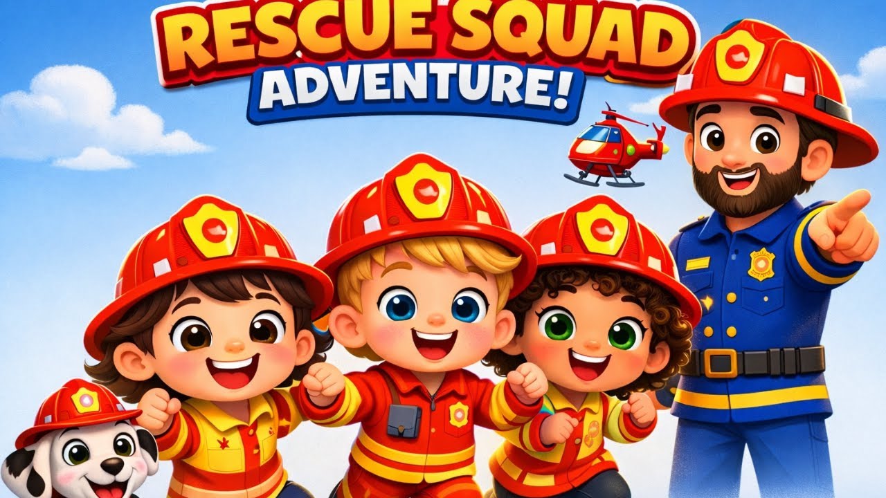 Rescue Squad Adventure | Firefighter Kids Song 🚒