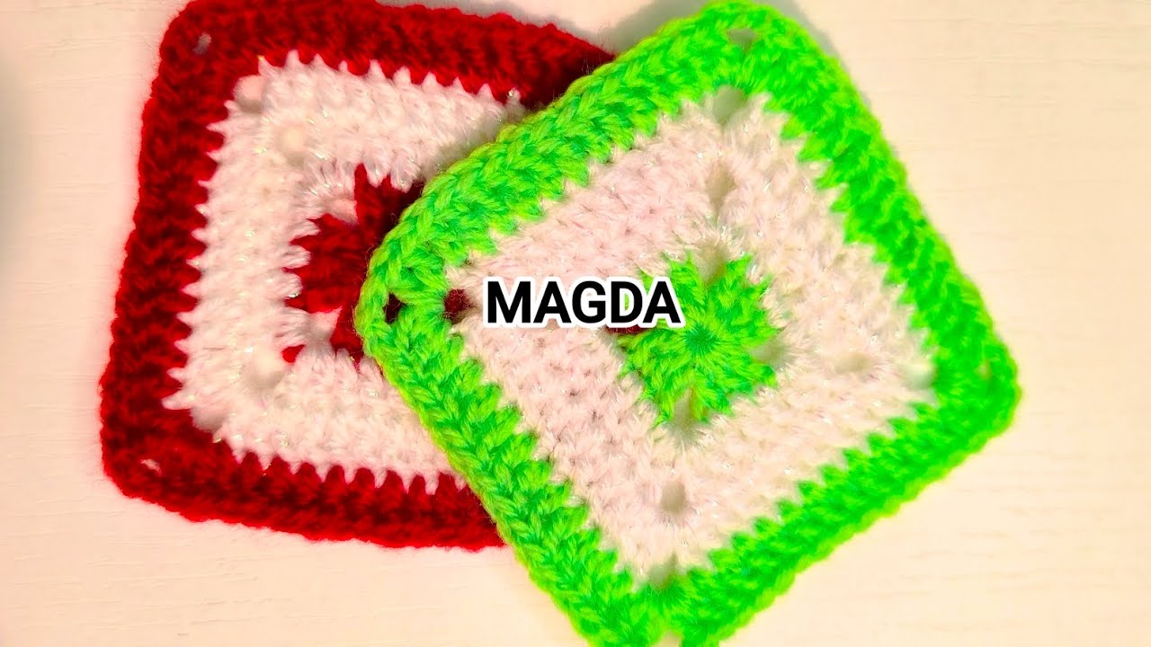 Patrat crosetat -Granny Square/model usor din care putem realiza diverse proiecte ❤️