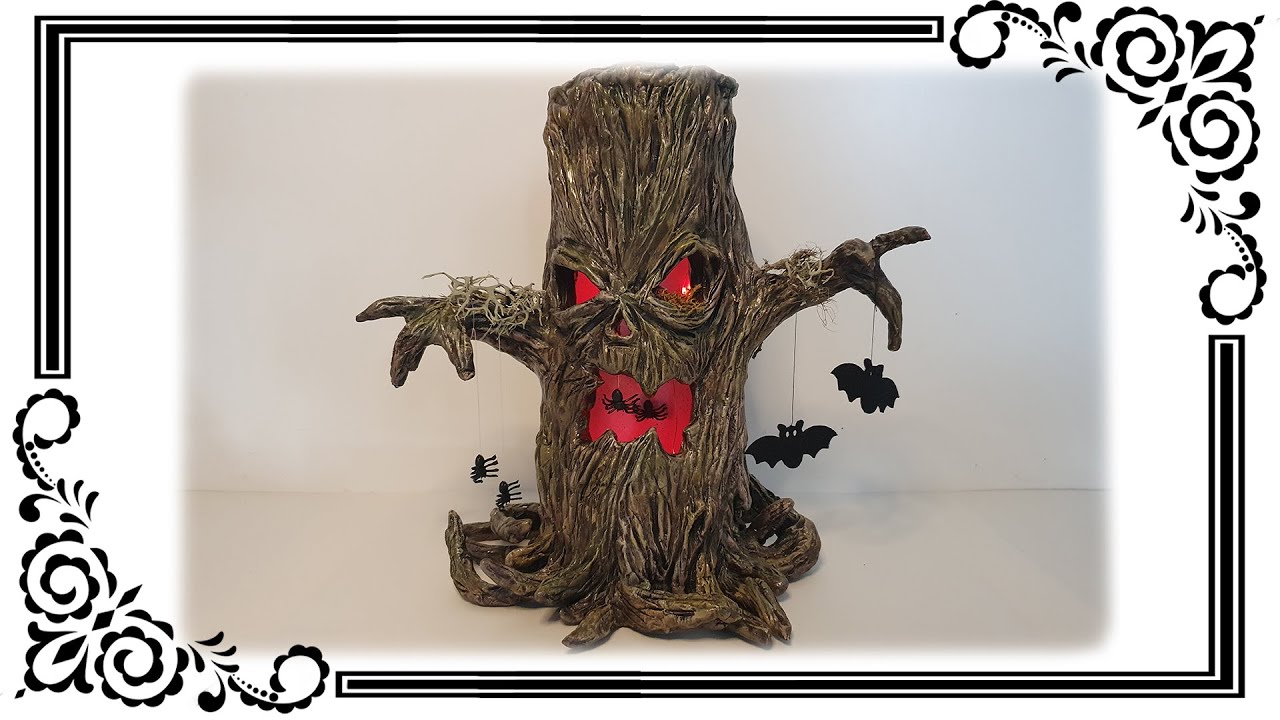 Spooky Tree - Halloween - gruseliger Baum - selber machen - Modellieren mit Modelliermasse