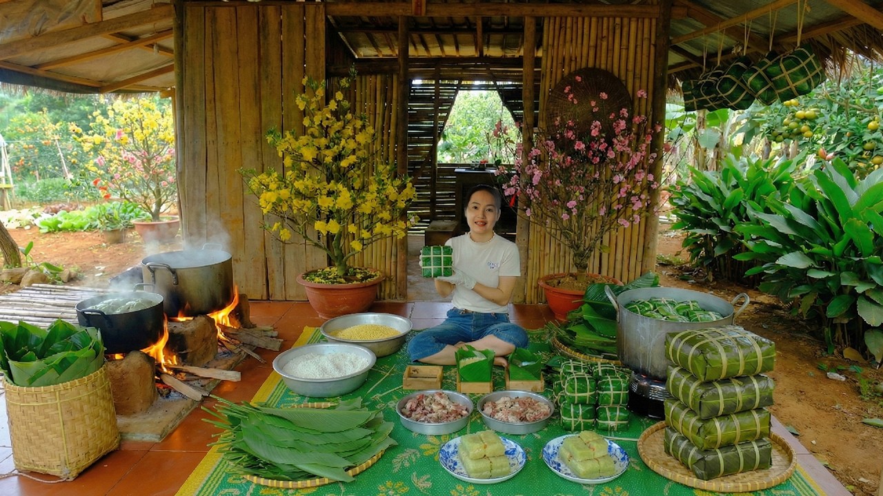 Harvest Dong Leaves For Traditional Chung Cake Wrapp To Sell At Market – Prepare For Lunar New Year