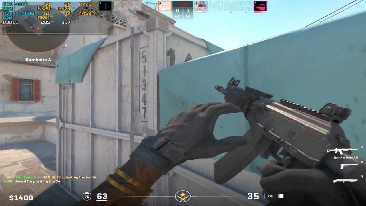 Counter strike 2  RTX 4060 + Ryzen 5600  Ultra Graphics