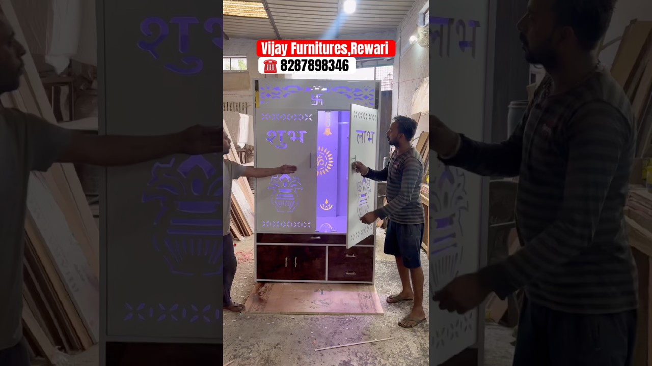 ✨ Premium 7&times;4 Ft Pooja Mandir ✅ #poojamandir #temple #homedecor #furniture #interior #mandir #rewari