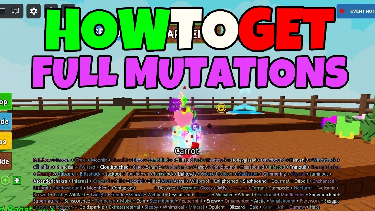 Как получить ПОЛНЫЙ СПОСОБ МУТАЦИИ для ваших растений в игре Grow A Garden! Roblox