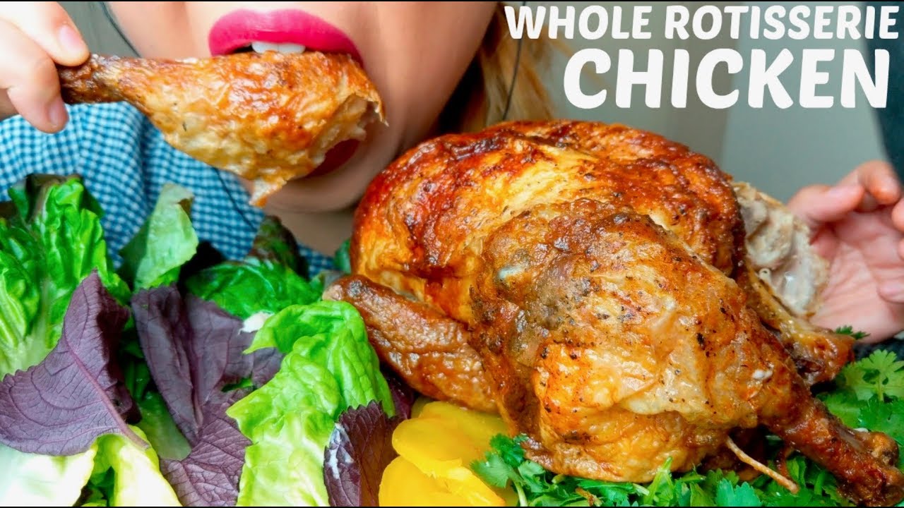 *BIG BITES* ASMR WHOLE ROTISSERIE CHICKEN 먹방 *SAVAGE Eating Sounds *No Talking* suellASMR