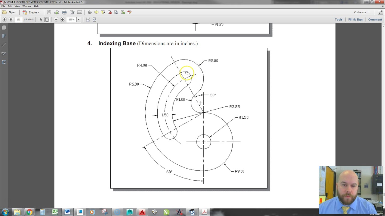 AutoCAD: Creating the Indexing Base