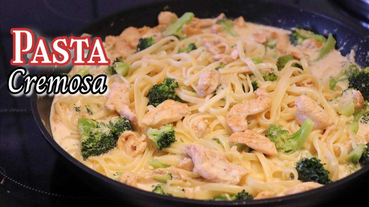 Pasta Cremosa con Pollo y Brocoli