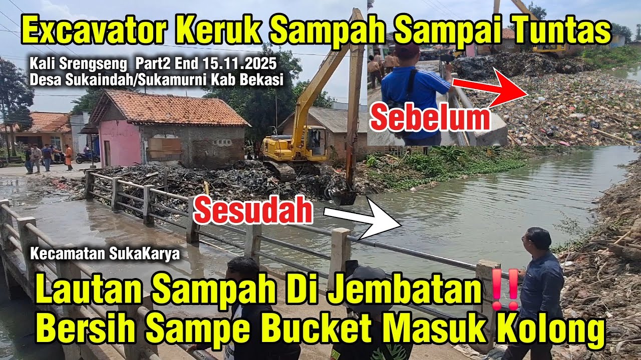 Aliran Kali Jadi Lancar‼️ Excavator Bersihkan & keruk Sampah Penyebab Banjir #dedimulyadi #kdm