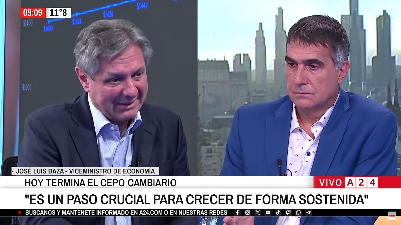 Entrevista al Secretario de Política Económica, José Luis Daza, en A24