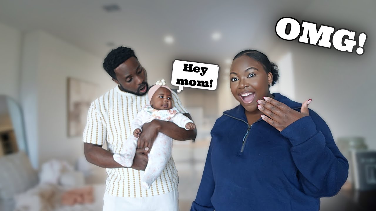 OUR BABY SAYS HER FIRST WORDS AT 2 MONTHS OLD! *Too Cute*