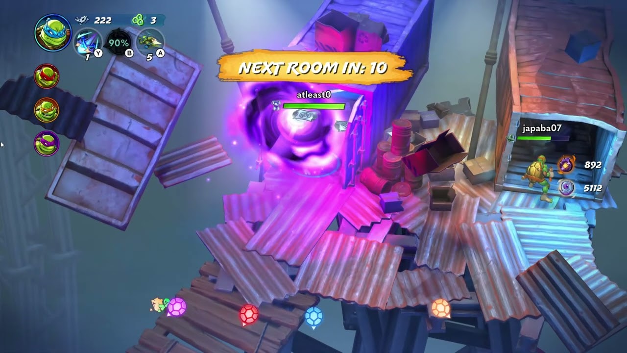 TMNT Splintered Fate  Any Percent 4 player   25min28sec