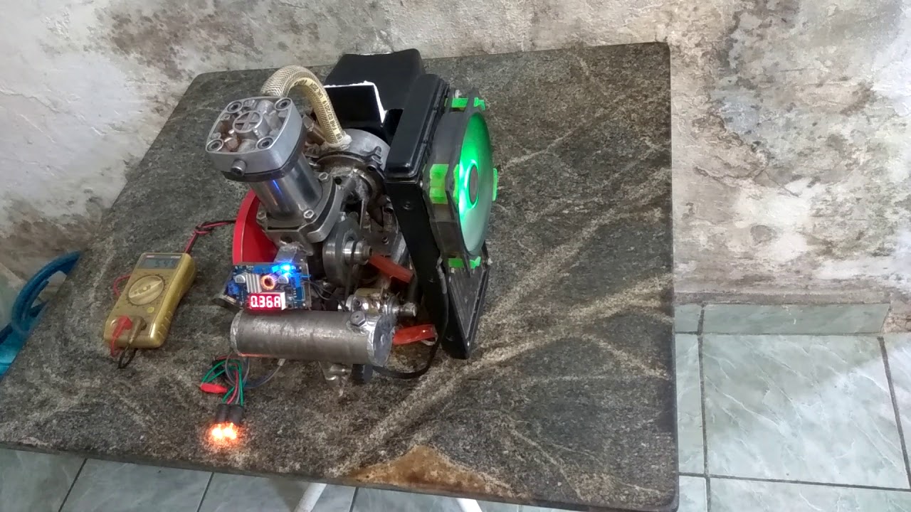 Motor Stirling Com Gerador 2w