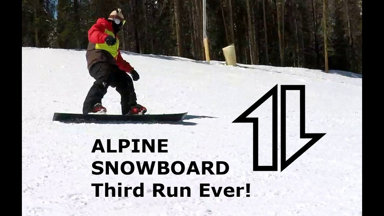 Alpine Snowboarding -Third Run Ever