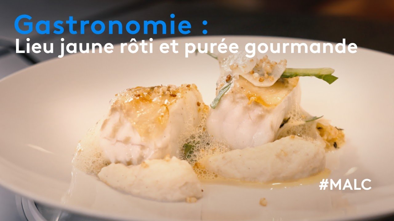 Gastronomie : lieu jaune rôti et purée gourmande