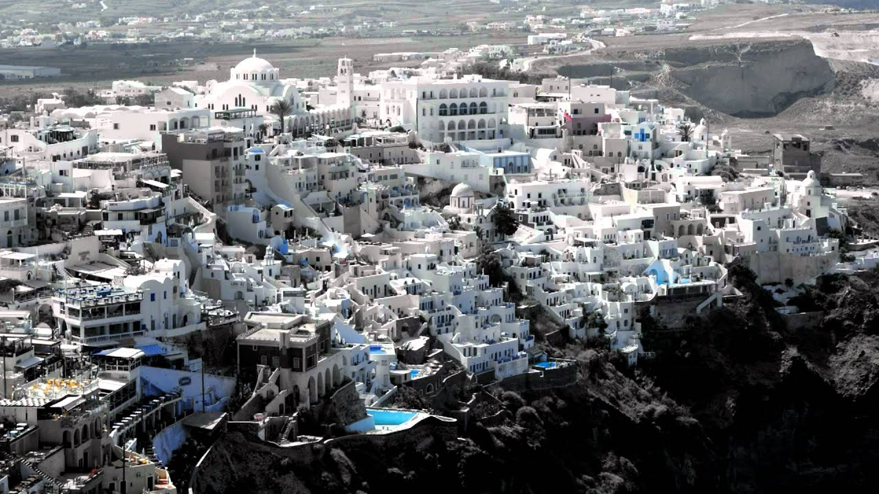 santorini white with colors