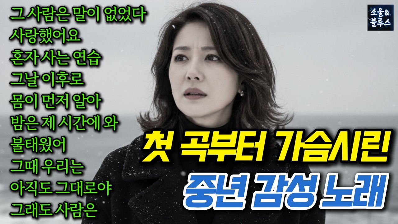 첫 곡부터 가슴이 시려오는 중년 감성 노래 모음 [7080블루스]