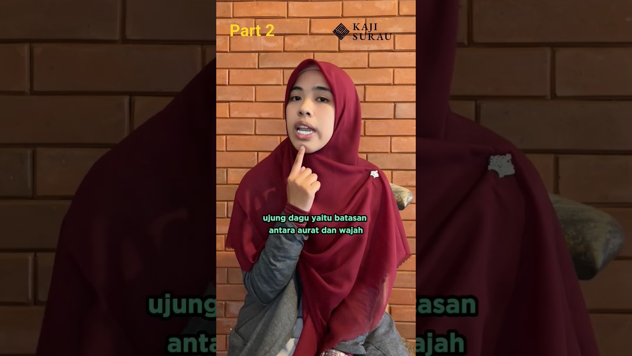 Apakah bawah dagu perempuan termasuk aurat dalam shalat? Part 2 #kajisurau #fikihwanita #shorts