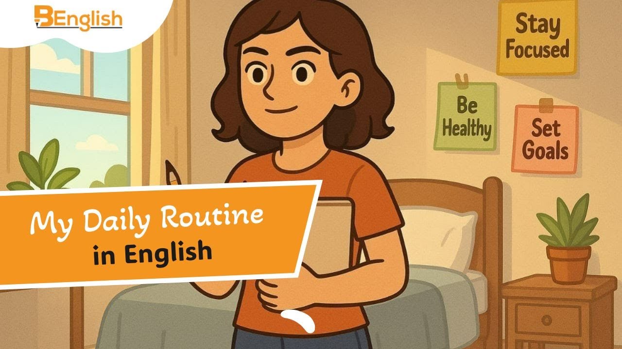 My Daily Routine in English – روتيني اليومي باللغة الإنجليزية – الاستماع للمبتدئين