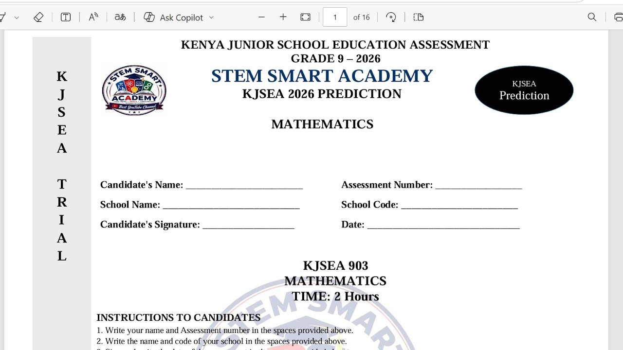 МАТЕМАТИКА 9 КЛАСС, ПРОГНОЗ KJSEA 2026 | ПОЛНЫЙ РАЗБОР ВАРИАНТА И РЕШЕНИЯ | STEM SMART ACADEMY