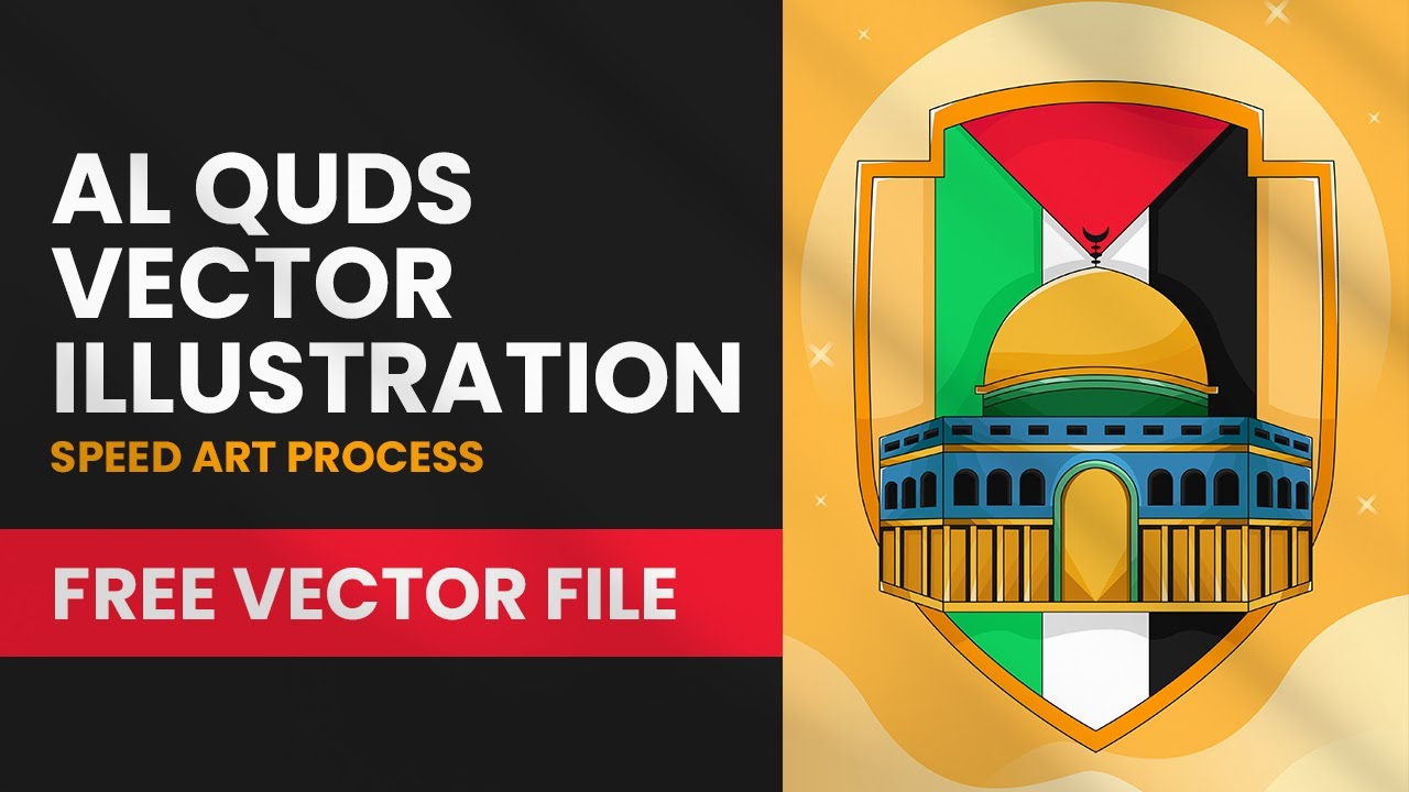 Palestine Al Quds Vector Illustration - Speed Art [ FREE VECTOR FILE ]