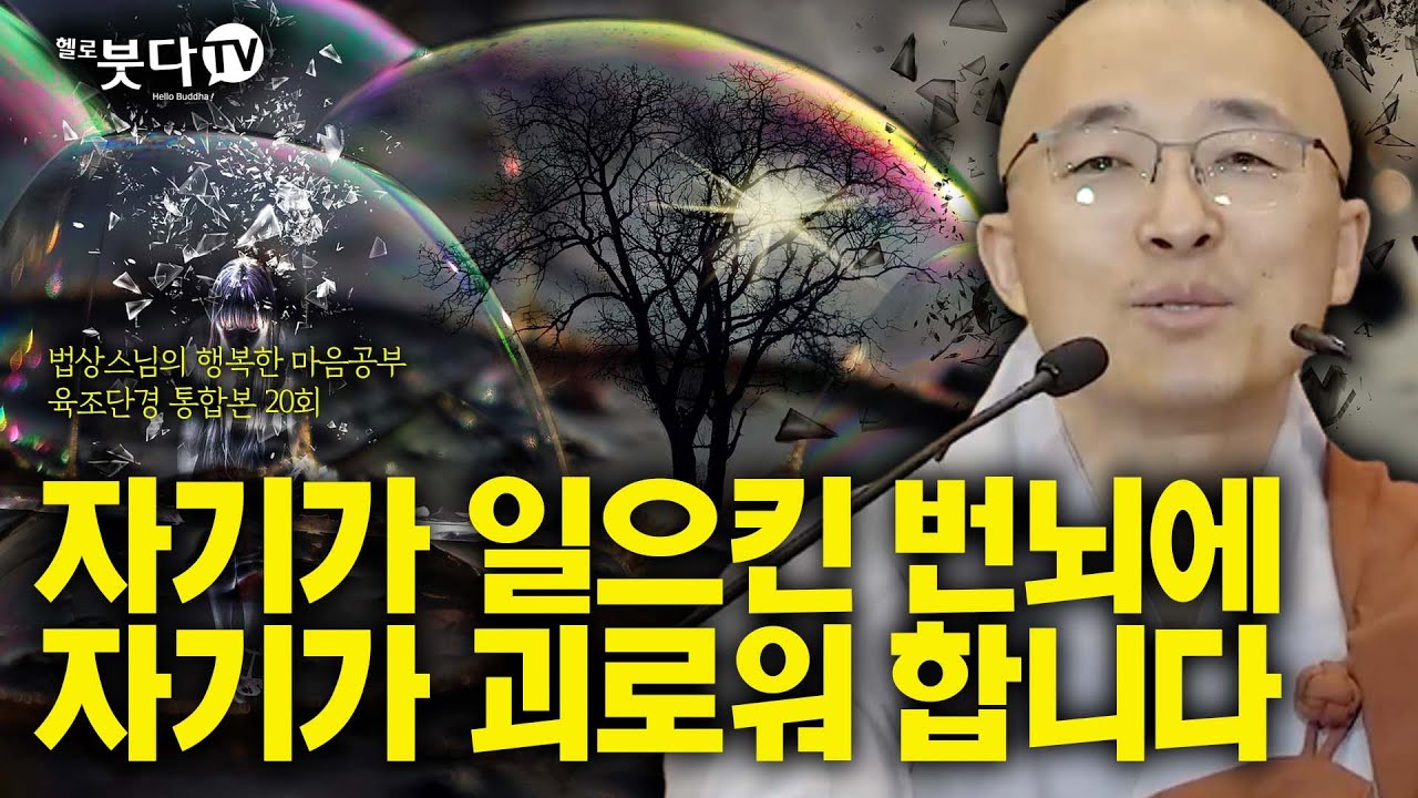 자기가 일으킨 번뇌에 자기가 괴로워 합니다 | 법상스님 육조단경 통합 20강 | 깨달음 불교 상담 인생 | 법상스님의 행복한 마음공부